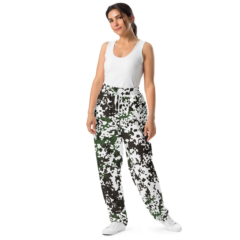 Flecktarn Scandinavian Snow CAMO Unisex Wide-Leg Joggers