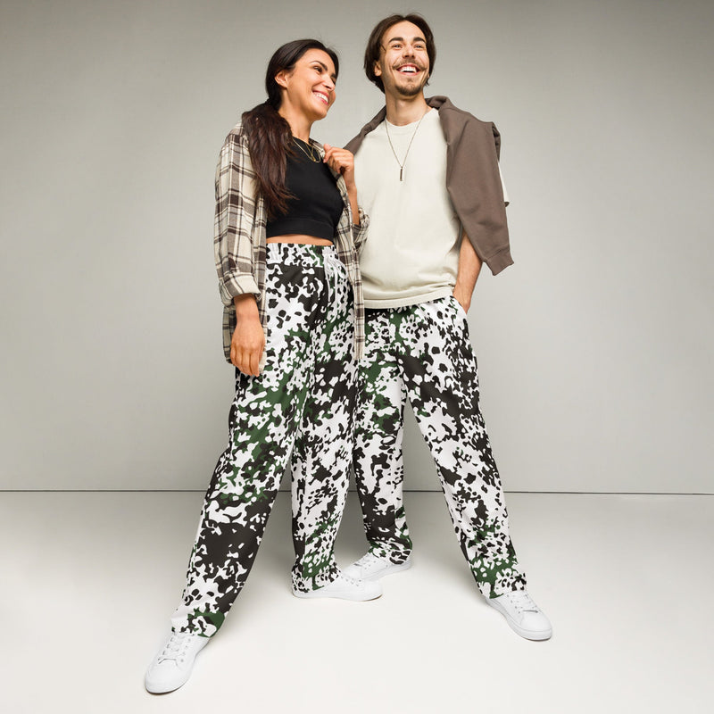 Flecktarn Scandinavian Snow CAMO Unisex Wide-Leg Joggers - 2XS