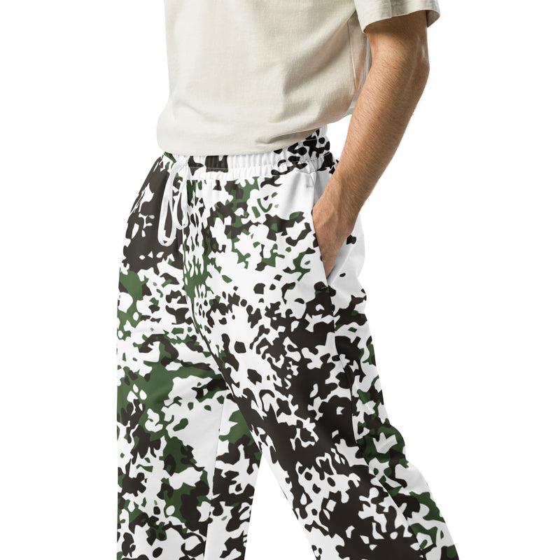 Flecktarn Scandinavian Snow CAMO Unisex Wide-Leg Joggers