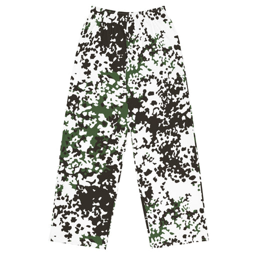 Flecktarn Scandinavian Snow CAMO Unisex Wide-Leg Leisure Pants - 2XS - Pant