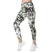 Flecktarn Scandinavian Snow CAMO Womens Leggings with Pockets - Women