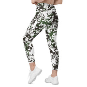 Flecktarn Scandinavian Snow CAMO Womens Leggings with Pockets - Women