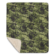 Flecktarn Scandinavian Woodland CAMO Sherpa Blanket