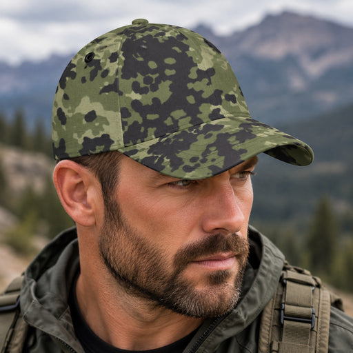 Flecktarn Scandinavian Woodland CAMO Snapback Ball Cap - U / White - Head