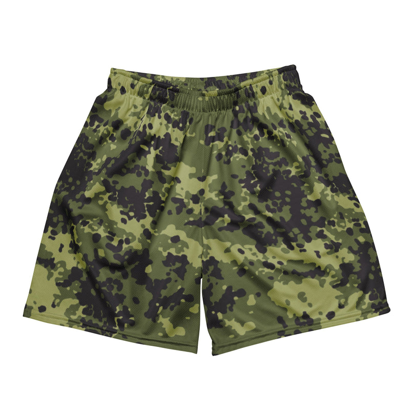 Flecktarn Scandinavian Woodland CAMO Unisex Mesh Shorts - 2XS