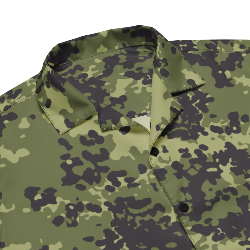 Flecktarn Scandinavian Woodland CAMO Unisex Short-Sleeve Button Shirt - Button-Up