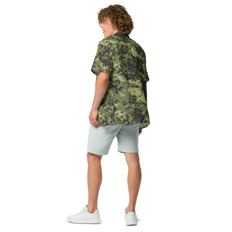 Flecktarn Scandinavian Woodland CAMO Unisex Short-Sleeve Button Shirt - Button-Up