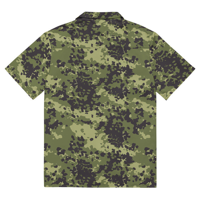 Flecktarn Scandinavian Woodland CAMO Unisex Short-Sleeve Button Shirt - Button-Up
