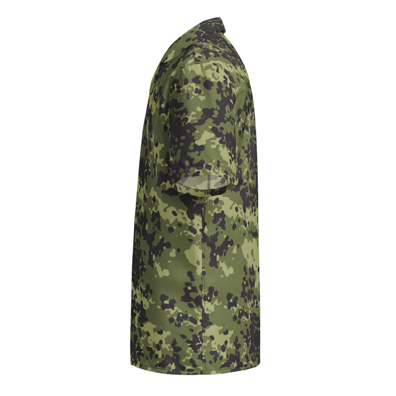 Flecktarn Scandinavian Woodland CAMO Unisex Short-Sleeve Button Shirt - Button-Up