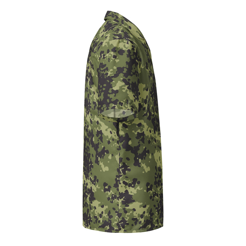 Flecktarn Scandinavian Woodland CAMO Unisex Short-Sleeve Button Shirt - Button-Up