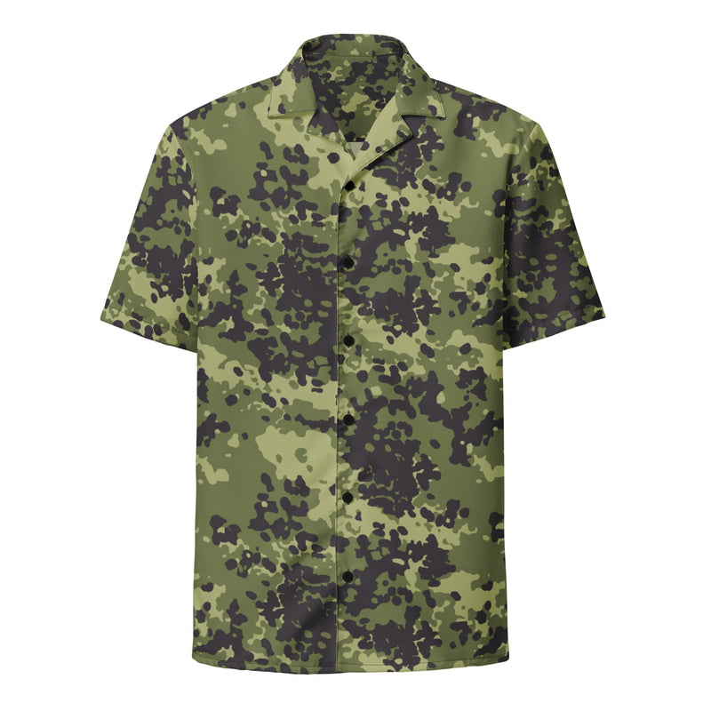 Flecktarn Scandinavian Woodland CAMO Unisex Short-Sleeve Button Shirt - Button-Up
