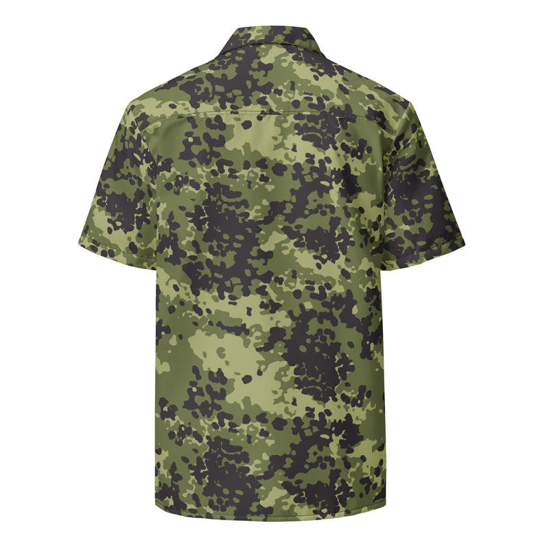 Flecktarn Scandinavian Woodland CAMO Unisex Short-Sleeve Button Shirt - Button-Up