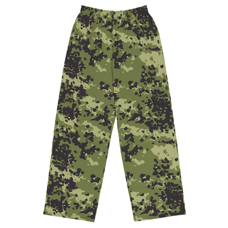 Flecktarn Scandinavian Woodland CAMO Unisex Wide-Leg Leisure Pants - 2XS - Pant