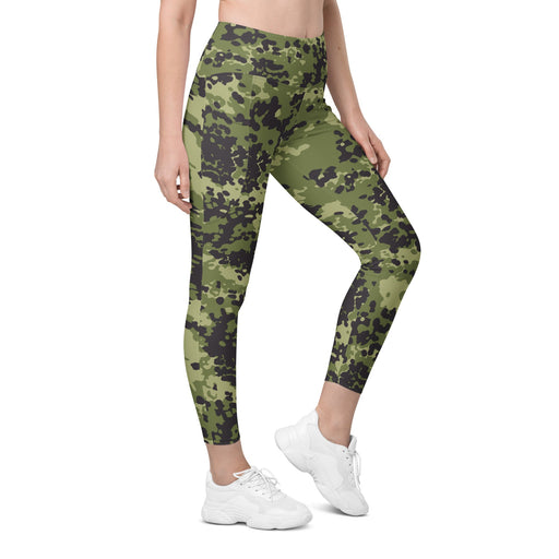 Flecktarn Scandinavian Woodland CAMO Womens Leggings with Pockets - 2XS - Women