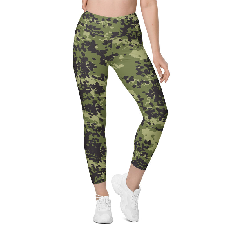 Flecktarn Scandinavian Woodland CAMO Womens Leggings with Pockets - Women
