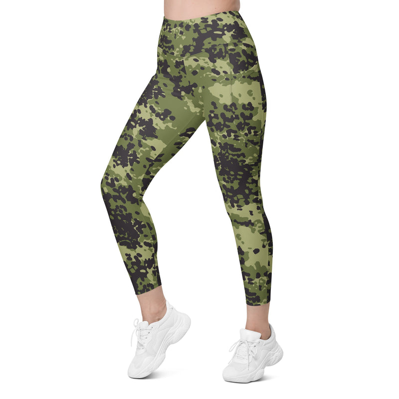 Flecktarn Scandinavian Woodland CAMO Womens Leggings with Pockets - Women