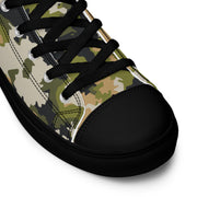 Fractal Lichenwood CAMO Mens High-Top Canvas Shoes