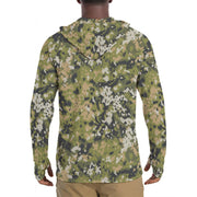 Fractal Lichenwood CAMO Mens Sunscreen Sports Hoodie With Thumb Holes