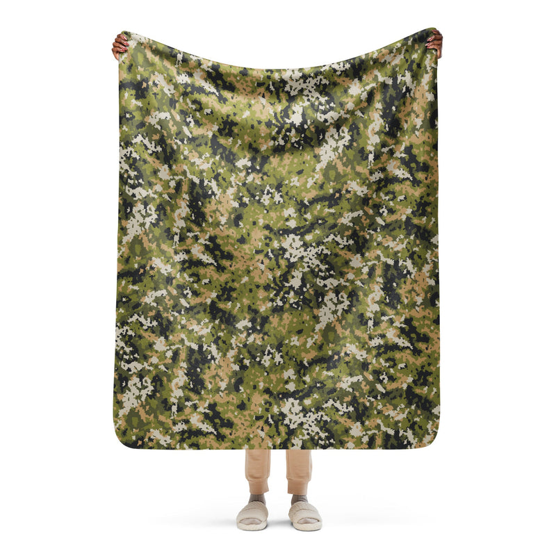 Fractal Lichenwood CAMO Sherpa Blanket - 50″×60″