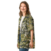 Fractal Lichenwood CAMO Unisex Short-Sleeve Button Shirt - Button-Up