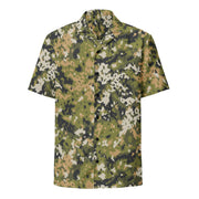 Fractal Lichenwood CAMO Unisex Short-Sleeve Button Shirt - Button-Up