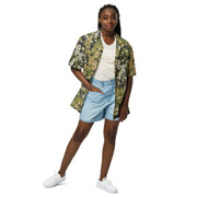 Fractal Lichenwood CAMO Unisex Short-Sleeve Button Shirt - Button-Up