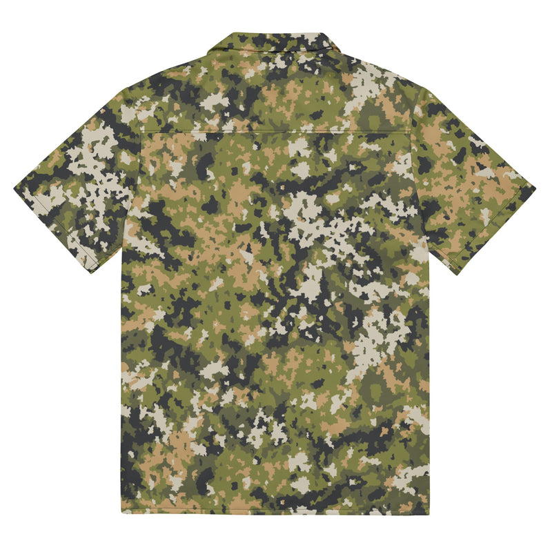 Fractal Lichenwood CAMO Unisex Short-Sleeve Button Shirt - Button-Up