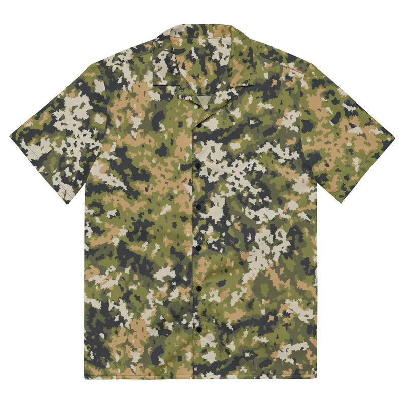 Fractal Lichenwood CAMO Unisex Short-Sleeve Button Shirt - Button-Up