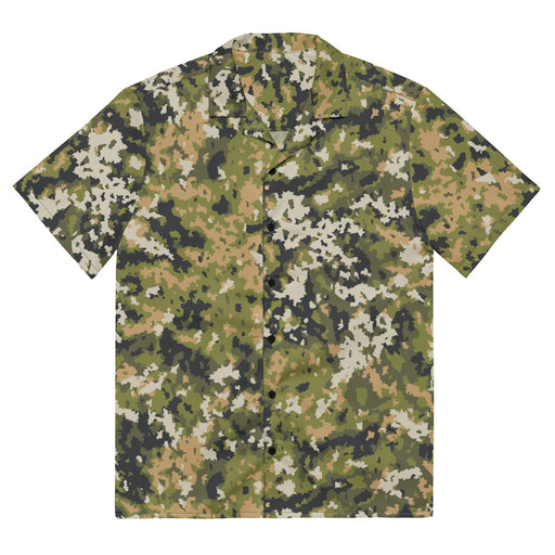 Fractal Lichenwood CAMO Unisex Short-Sleeve Button Shirt - Button-Up