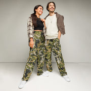 Fractal Lichenwood CAMO Unisex Wide-Leg Joggers - 2XS