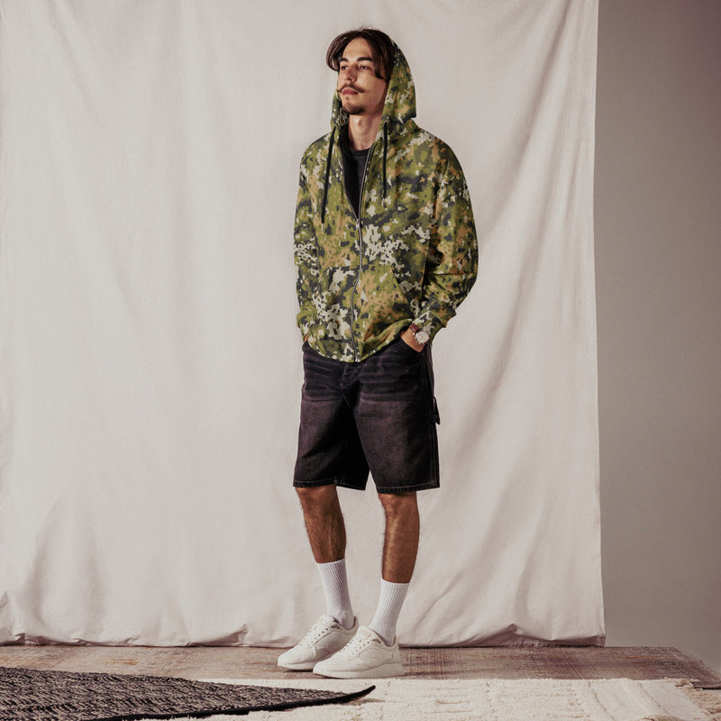 Fractal Lichenwood CAMO Unisex Zip Hoodie