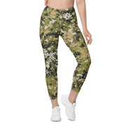 Fractal Lichenwood CAMO Womens Leggings with Pockets - Women