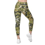 Fractal Lichenwood CAMO Womens Leggings with Pockets - Women