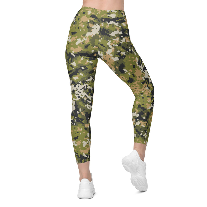 Fractal Lichenwood CAMO Womens Leggings with Pockets - Women