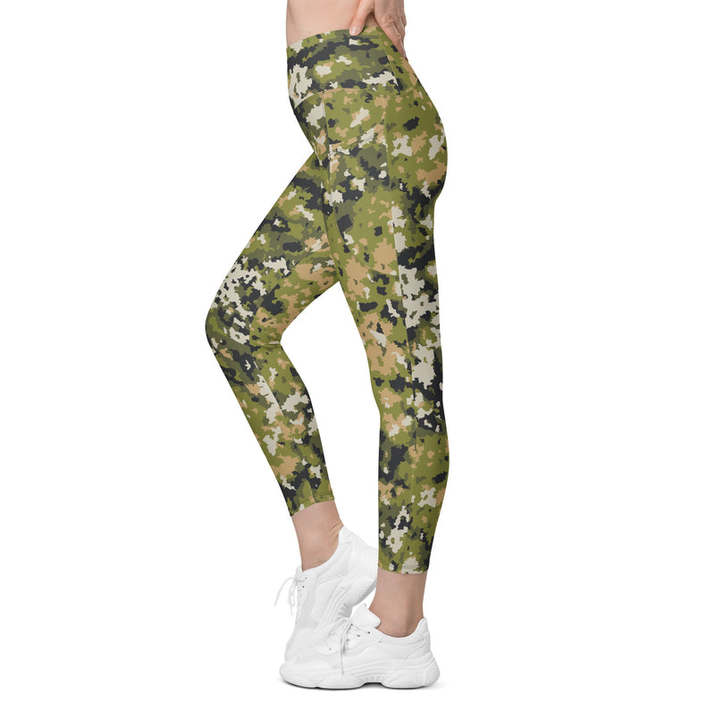 Fractal Lichenwood CAMO Womens Leggings with Pockets - Women