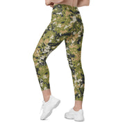 Fractal Lichenwood CAMO Womens Leggings with Pockets - Women