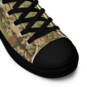 Fractal Mosaic Arid CAMO Mens High-Top Canvas Shoes