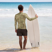 Fractal Mosaic Arid CAMO Mens Long-Sleeve Rash Guard - LS