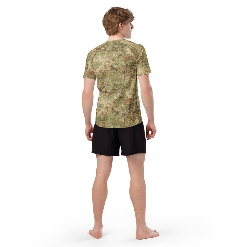 Fractal Mosaic Arid CAMO Mens Short-Sleeve Rash Guard - SS
