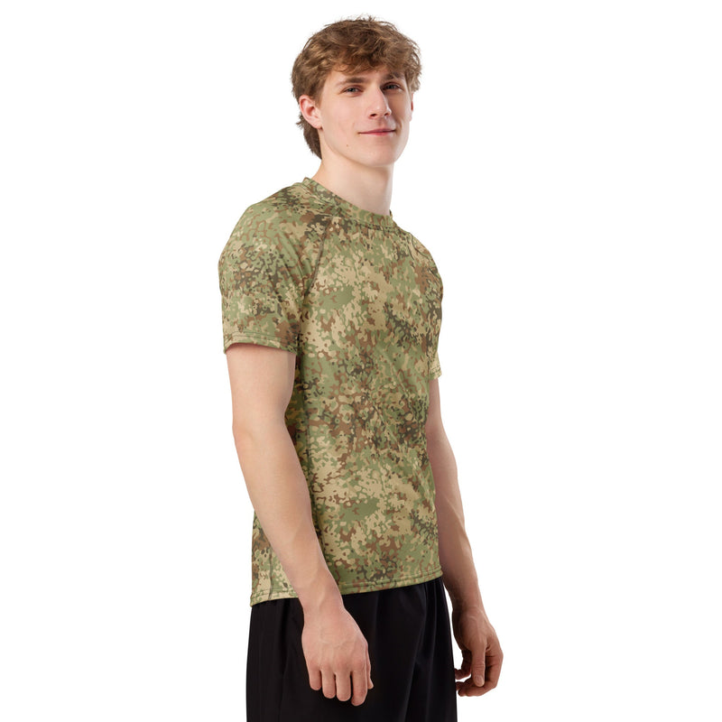 Fractal Mosaic Arid CAMO Mens Short-Sleeve Rash Guard - SS