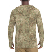 Fractal Mosaic Arid CAMO Mens Sunscreen Sports Hoodie With Thumb Holes