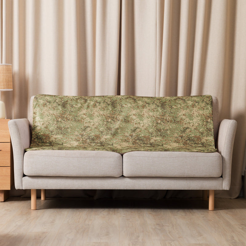 Fractal Mosaic Arid CAMO Sherpa Blanket