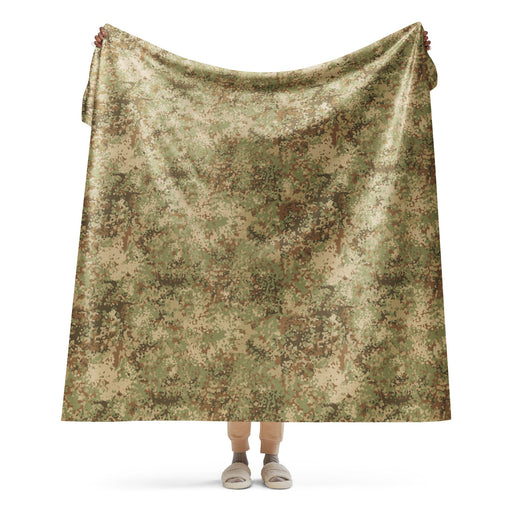 Fractal Mosaic Arid CAMO Sherpa Blanket - 60″×80″