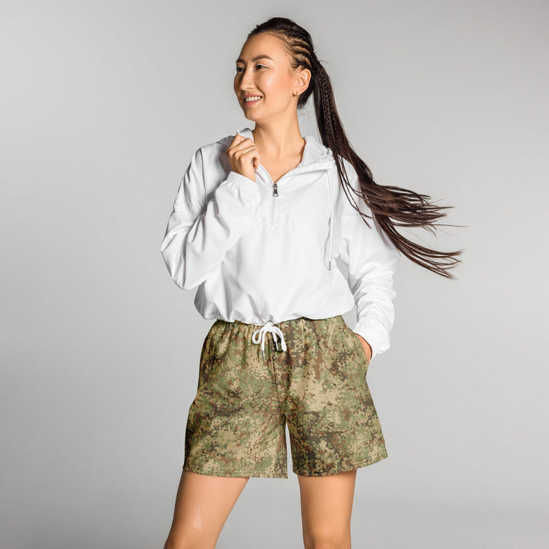 Fractal Mosaic Arid CAMO Unisex Athletic Long Shorts