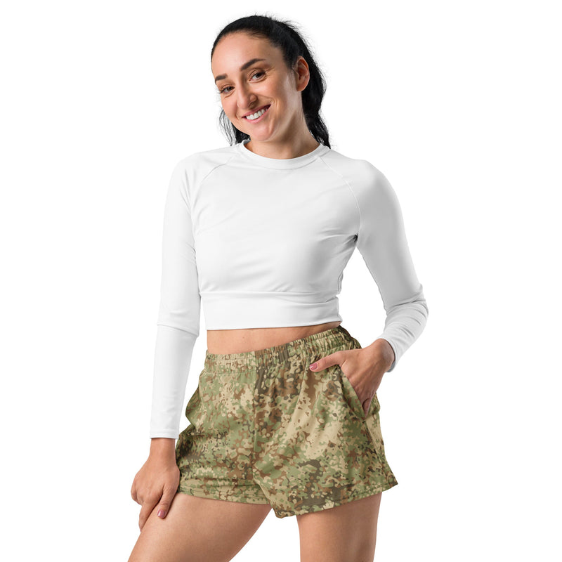 Fractal Mosaic Arid CAMO Unisex Athletic Shorts