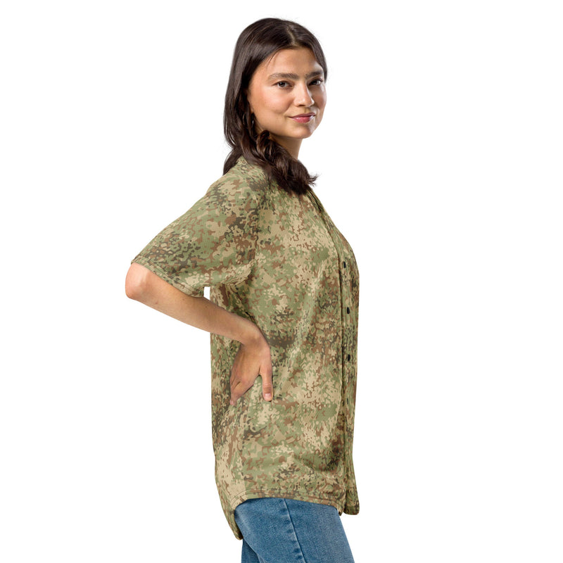 Fractal Mosaic Arid CAMO Unisex Baseball Jersey