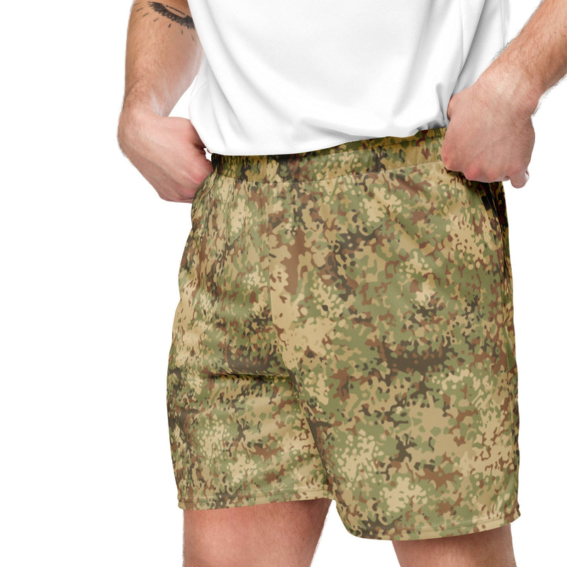Fractal Mosaic Arid CAMO Unisex Mesh Shorts
