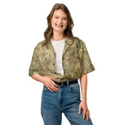 Fractal Mosaic Arid CAMO Unisex Short-Sleeve Button Shirt - Button-Up