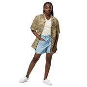 Fractal Mosaic Arid CAMO Unisex Short-Sleeve Button Shirt - Button-Up
