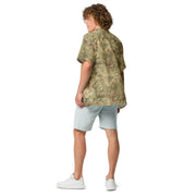 Fractal Mosaic Arid CAMO Unisex Short-Sleeve Button Shirt - Button-Up